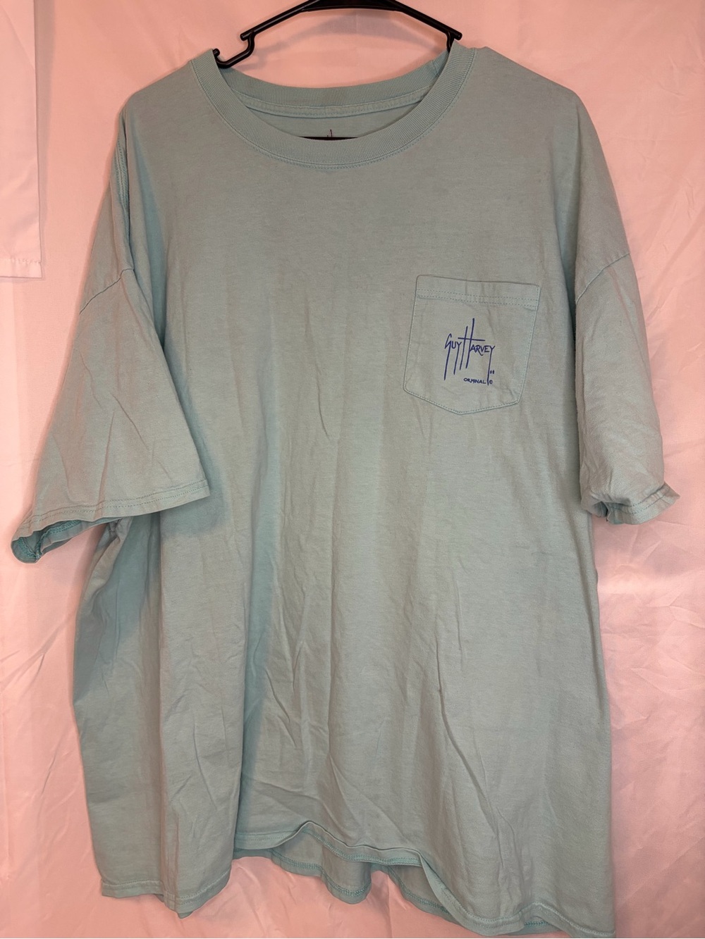 Guy Harvey Light Aqua Short Sleeve Pocket T-Shirt